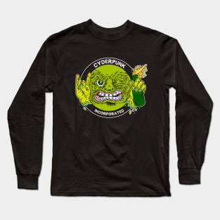 CYDERPUNK LOGO green on black Long Sleeve T-Shirt